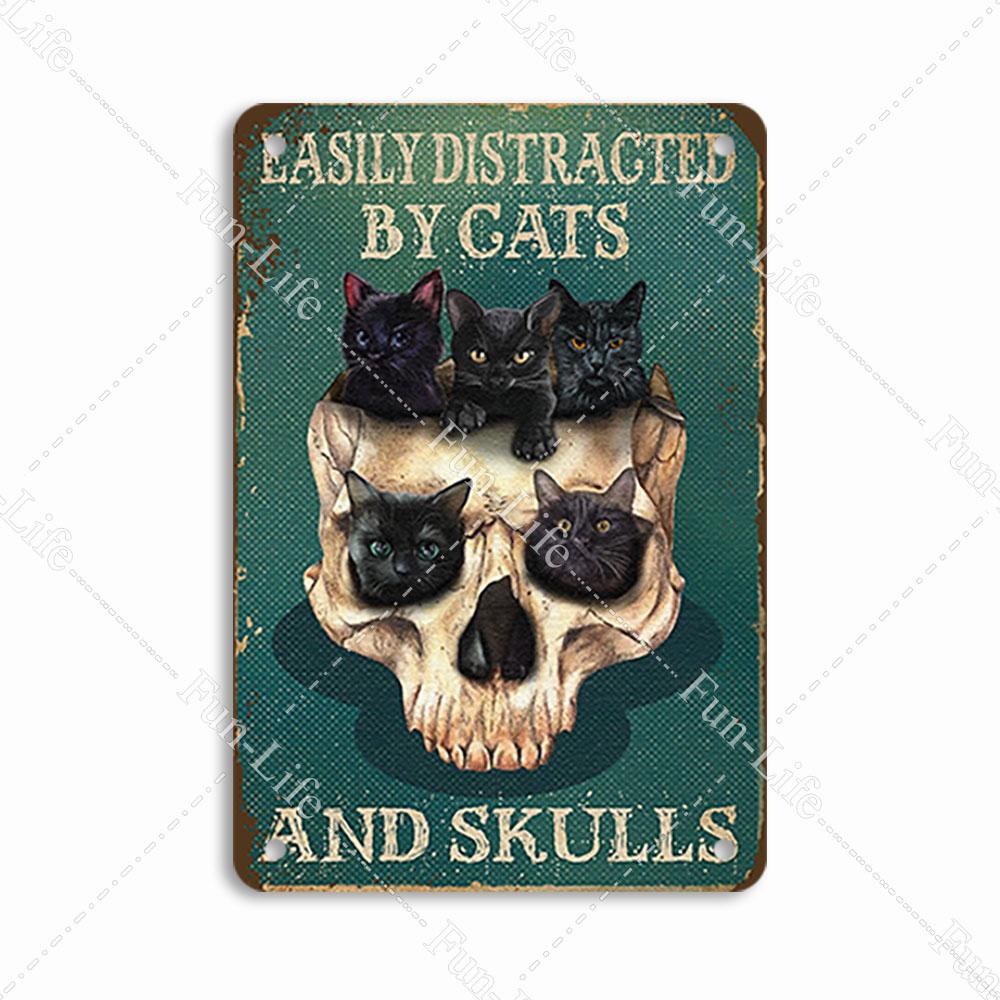 Vintage Cat Metal Sign Poster, Home Decor, Retro Animals Tin Sign, Living Room, Pet Shop, Bar, Hotel, 20x30cm