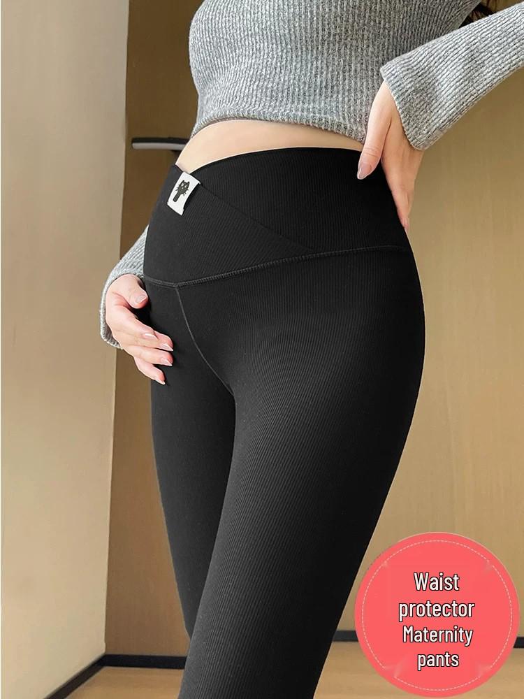 Maternity Spring Outerwear: 2026 Tummy Support Long Pants, Comfy Base Layer for Petite Pregnant Women