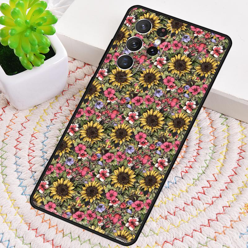 Sunflower TPU Phone Case For Samsung Galaxy Note 10 Pro S26 S25 S24 S23 S22 Ultra Plus S21 FE S20 Shockproof Cover
