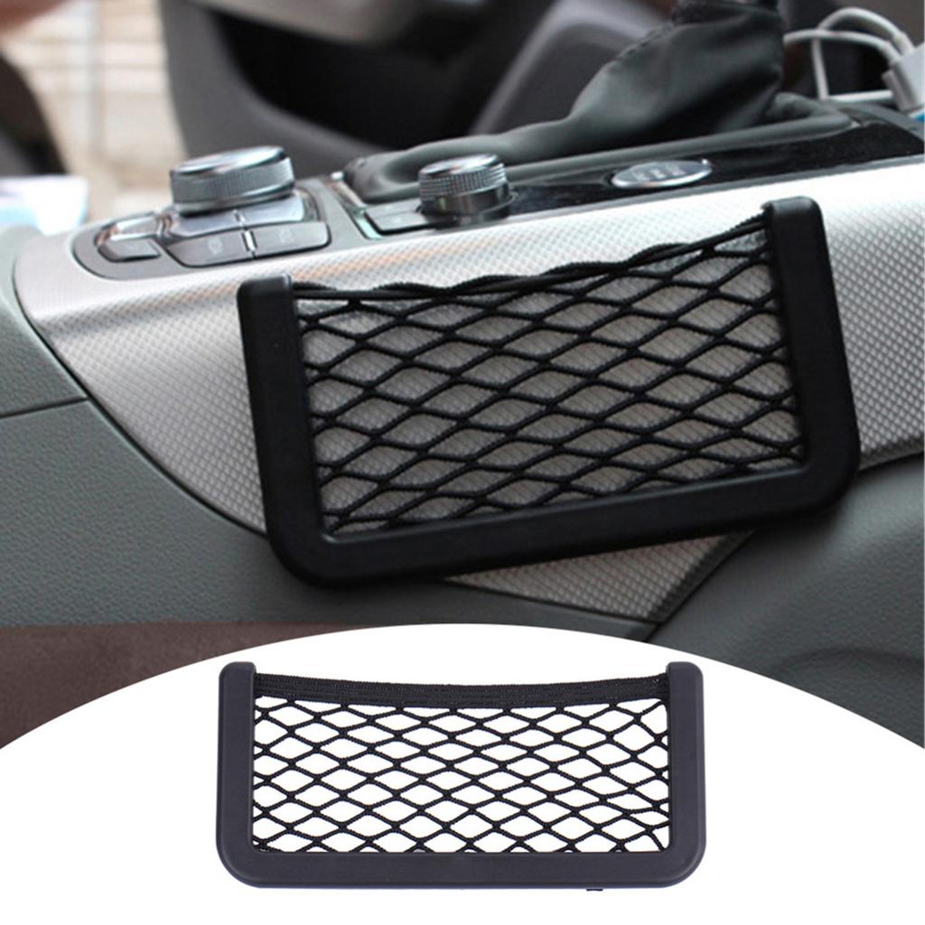 Car Net   Storage Bag Seat Side Back Storage Net Bag Phone Holder     1pcs
