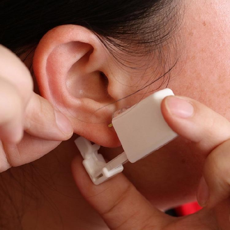 Strumento Monouso Igienico per Piercing all'Orecchio Attrezzatura Portatile per Piercing all'Orecchio per Applicazione Autonoma Rapida Senza Dolore e Sicurezza