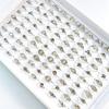 10Pcs Chinese-style retro engraved ring, alloy accessory ring, party simple ring, finger ring