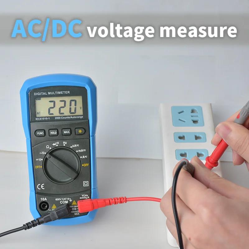 LCD Digital Multimeter AC DC Voltage Diode Freguency Multitester Current Tester Backlight Display with Buzzer Multimeter