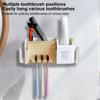 Portable Bathroom Electric Toothbrush Holder Plastic No-Drill Wall Mounted Toothbrush Cup Rack For Washing Cup