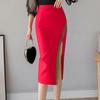 Hip Skirt Women Sexy Irregular Tight High Waist Mid-calf Split Zipper Club Casual Home Office Skirts