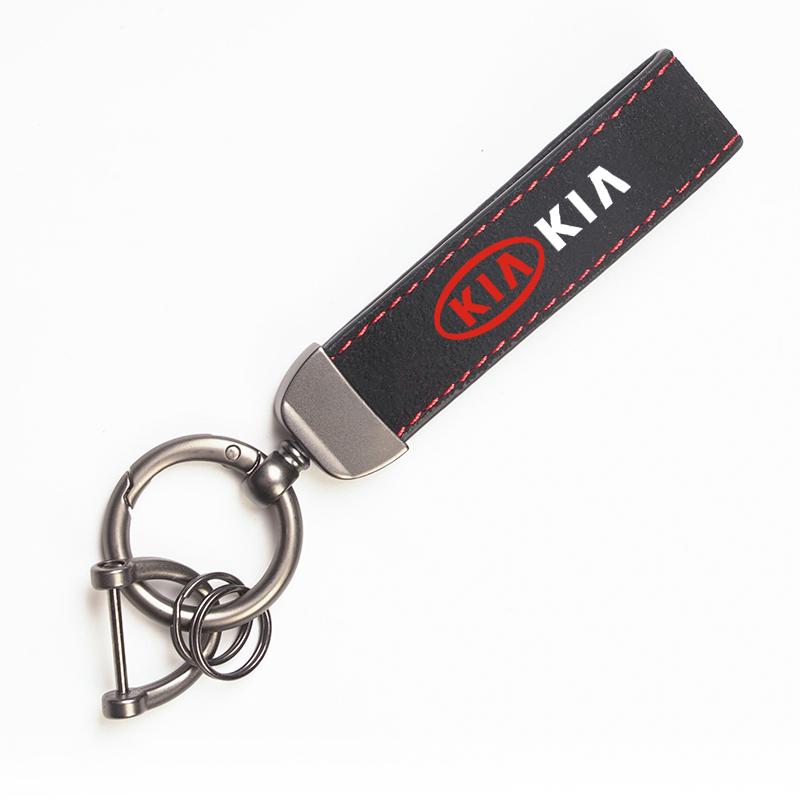 Car Tire Wheel Valve Caps Cover Suede Car Key Chain Ring Keychain For Kia Sportage Carnival Seltos Sorento Rio Borrego Ceed Niro kydf82