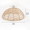 Hand Weaved Rattan Lamp Shade Easy to Install Chandelier Lamp Accessories  Restaurant