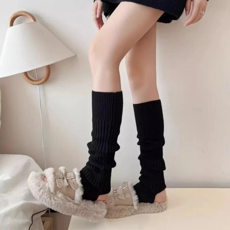 Neue Damen Winter Extra Weiche Lange Beinwärmer Lolita Lange Socken Stiefelmanschetten Wärmer Gestrickte Steg-Beinwärmer Für Yoga Ballett Tanz