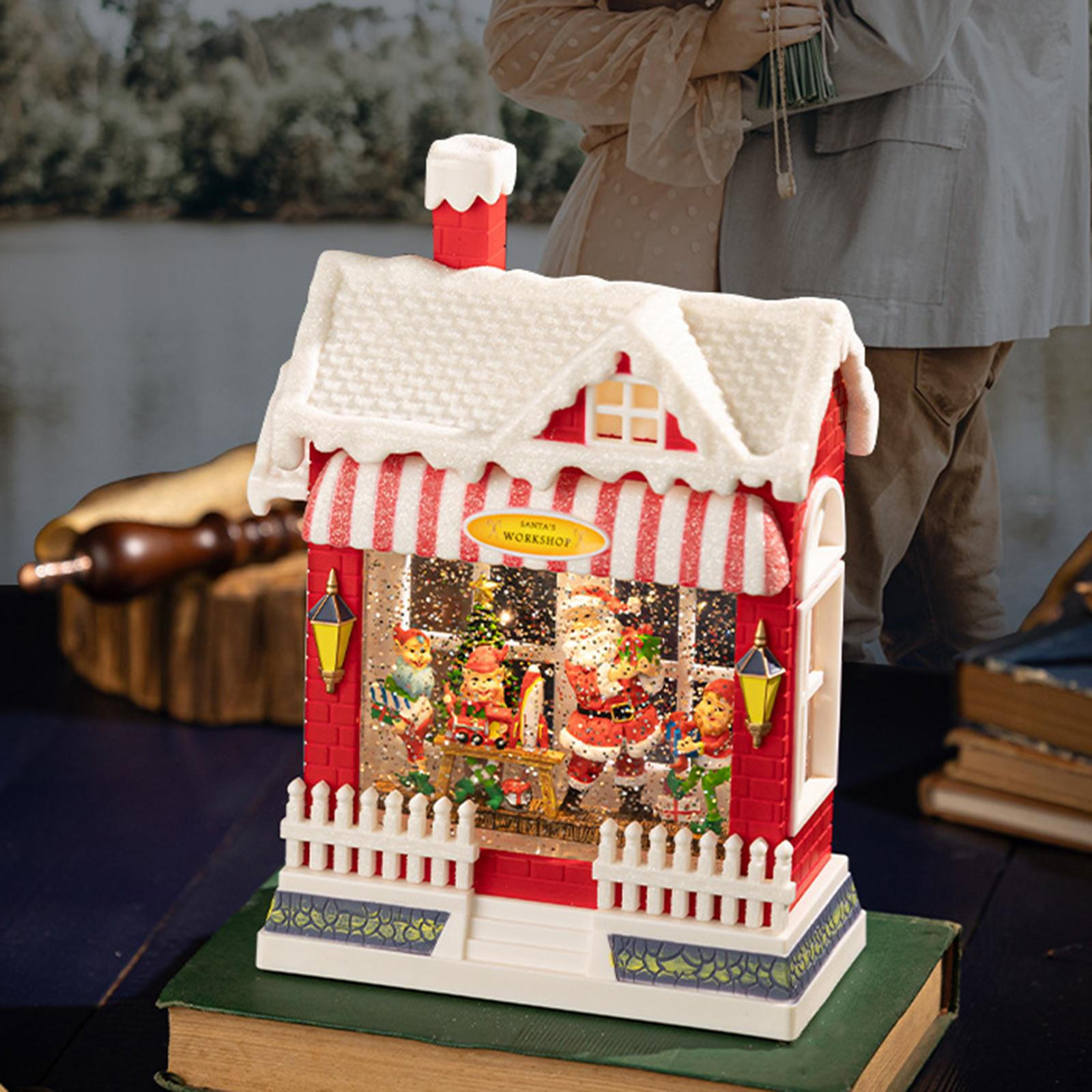 

Рождественский снежный шар фигурка Санты музыкальная шкатулка креативный праздничный декор фонарь для