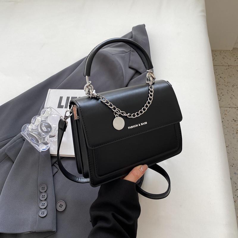 

Trendy Street Style Pu Leather Small Box Shoulder Bag For Women Fashionable Chic Design чёрный