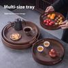Tea Tray Tea Set Tea Cup Water Cup Tray Home Living Room Fruit Dim Sum Round Dry Soak Tray Bamboo Tray Tea Ceremony