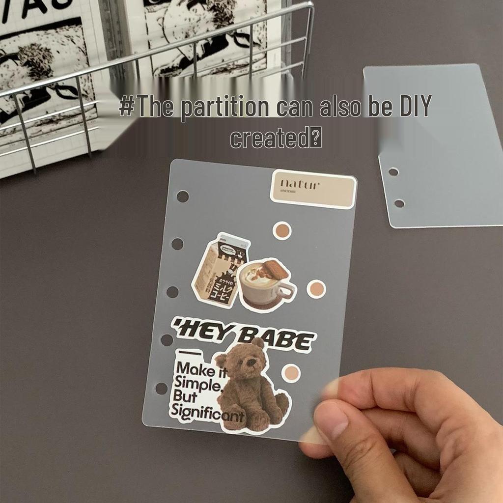 Frosted Plastic Binder Dividers – Clear Multi-Hole Top-Flip Index Pages