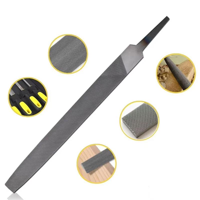 Metalworking Woodworking Industrial Steel File Set 5 Pieces 6-inch Flat File/Circular File/Half-Round File/Triangle File/Square