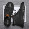 2025 Autumn New Men Leather Boots Street Fashion High Tops Leather Casual Shoes Man Outdoor Ankle Boots