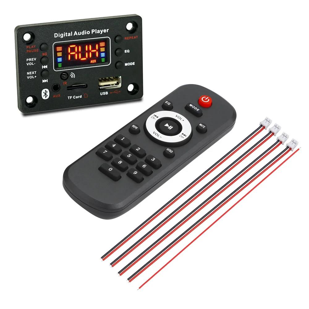12V MP3 Decoder Board Bluetooth5.0 Car MP3 Player USB Recording Module FM AUX Radio For Speaker Handsfree 4