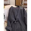 Elegant Plus Size Korean Style Wool Coat - Women's Winter Double-Faced Loose Jacket