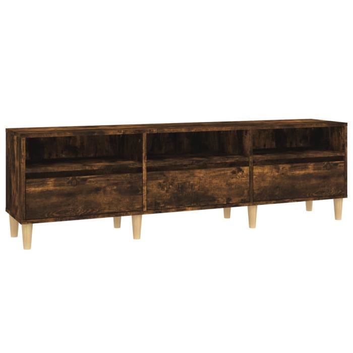 VidaXL TV Cabinet Smoked Oak 150x30x44.5 Cm Engineered Wood 831914
