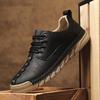 Non-slip Mens Leather Business Shoes Solid Color Man Sneakers Stylish Walking Shoes Trainers Comfortable Treking Footwear Flats