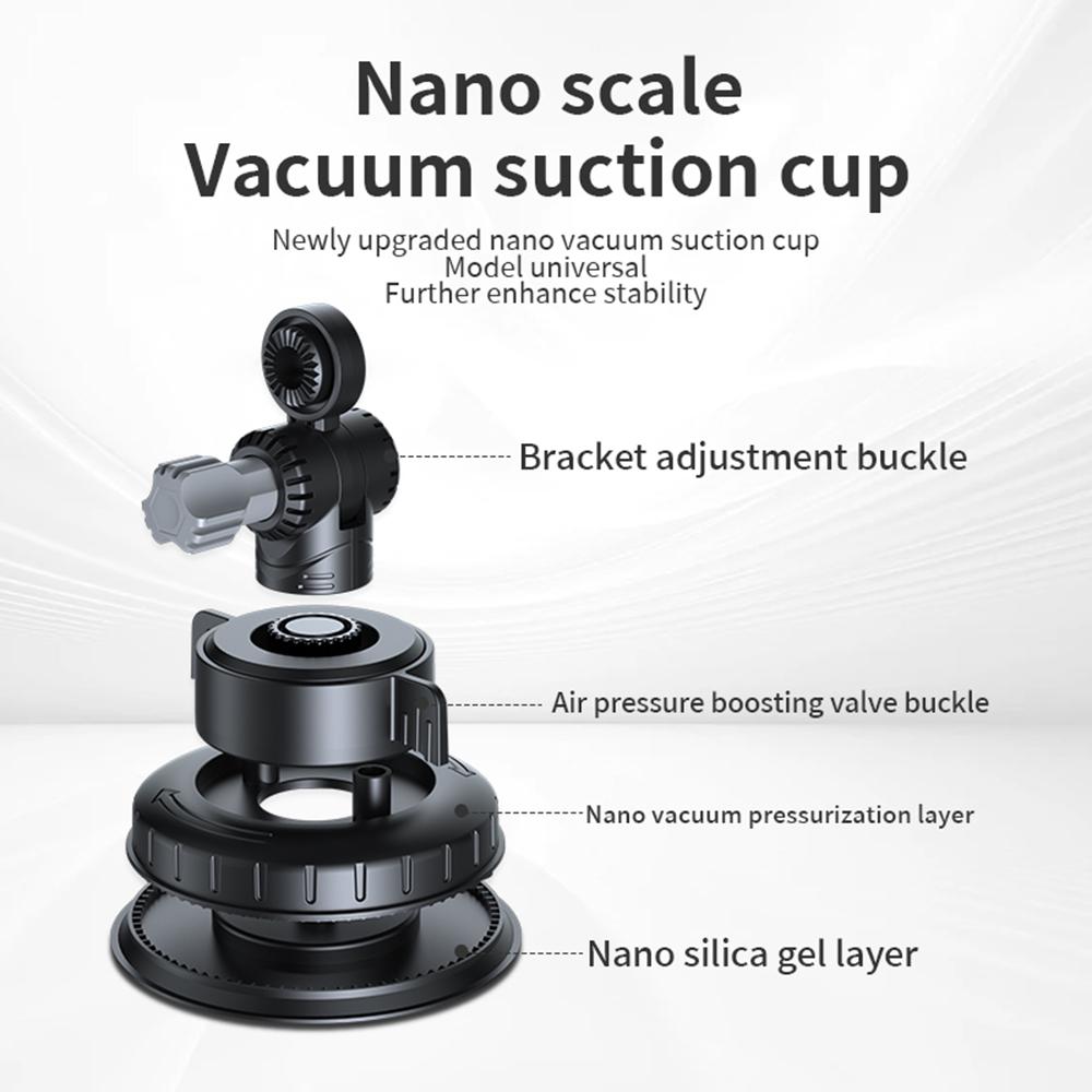 Car Dashboard Phone Holder with Large Suction Cup Navigation Mount Selfie Video Recording Live Streaming In-Car Mounting Bracket