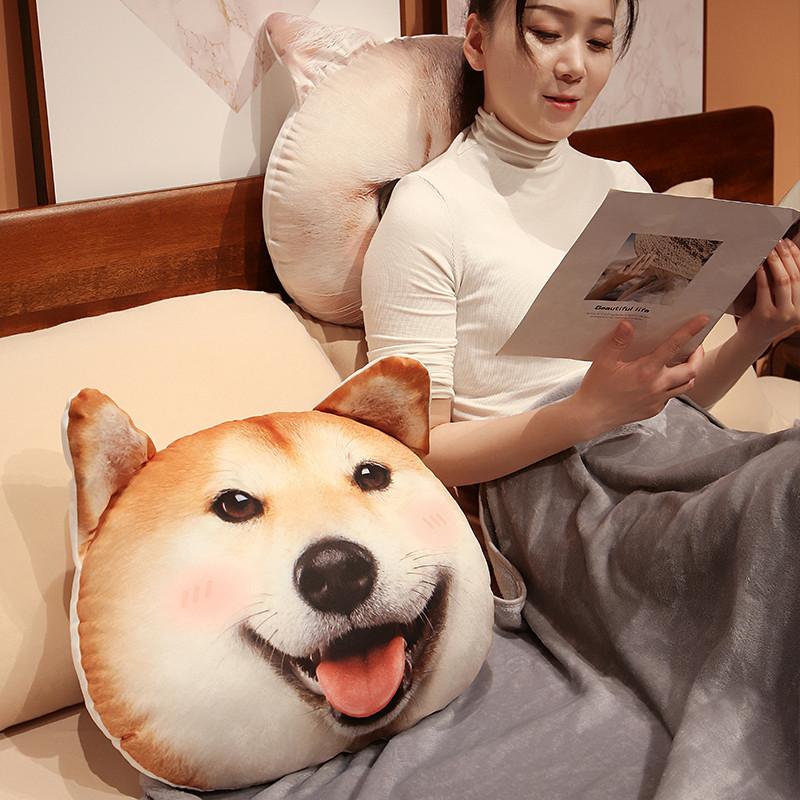 Cartoon Animal Shiba Inu Throw Pillow Blanket Plush Toy Cat Toy Home Sofa Pillow Cushion Doll