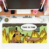 This Is Fine Dog Mouse Pad For Office Gaming And Keyboards Non-Slip Large Waterproof