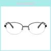 Oval Metal Eyeglass Frame For Women With Blue Light Blocking Pc Lenses For Daily Use