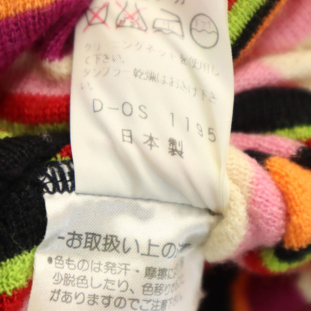 KENZO CLUB 90s Made in Japan Old Striped Pattern Long sleeve Half zip knit Women Used