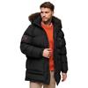 Everest Longline Baffled Jacket Polyester Black De Jais