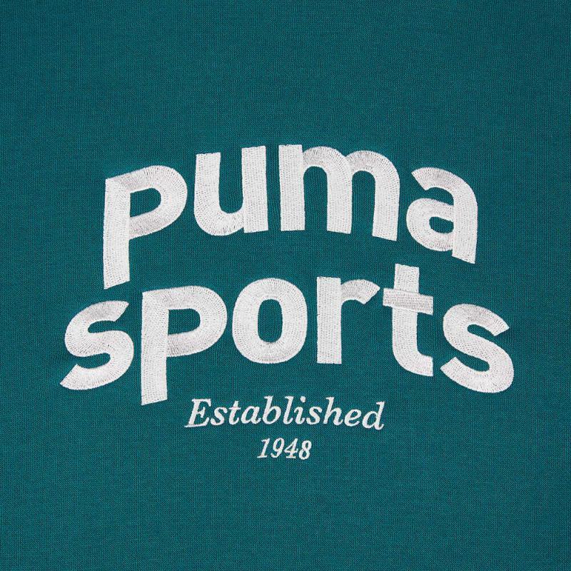 Puma Letter Embroidery Casual Hoodie American Long Sleeve Sweatshirt Women sweatshirt Green 625306-43