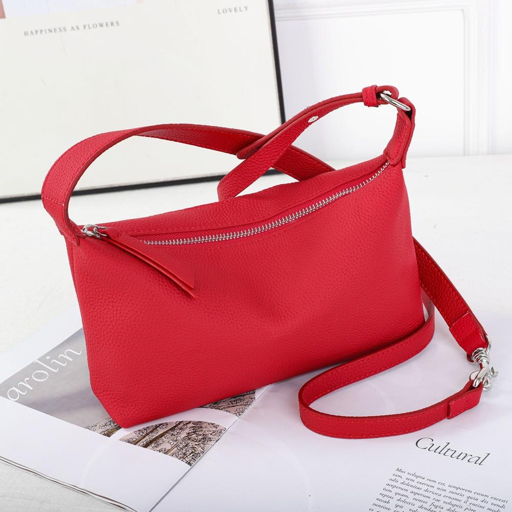 Ladies' 2026 New TOGO Top-Grain Leather Women's Shoulder Bag Fashi Minimalist Versatile Crossbody & Armpit Bag