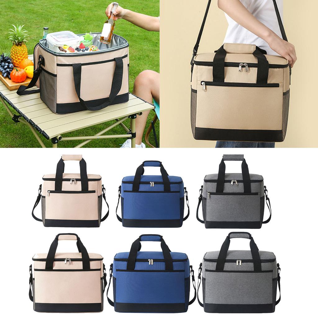Reusable Insulated Lunch Bag with 18L Volume Picnic Storage Bags for Work Picnic and Outdoor Adventures