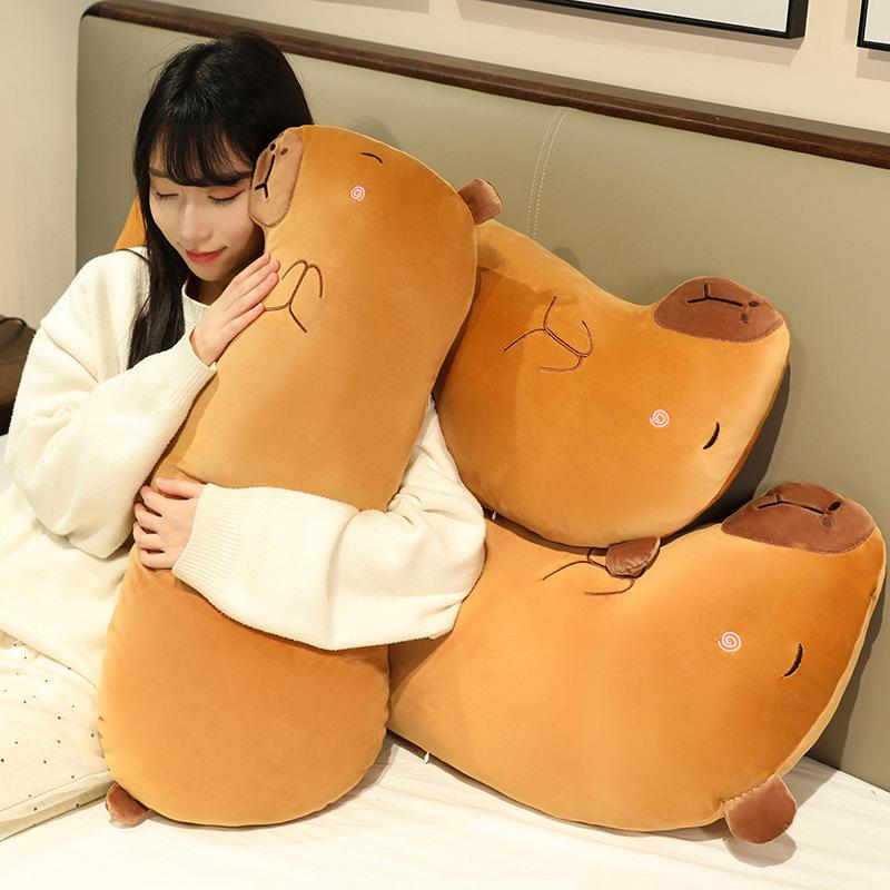 Capybara Kapibara long throw pillow, special bedside cushion for boys to sleep, sleeping pillow for girls to pinch their legs