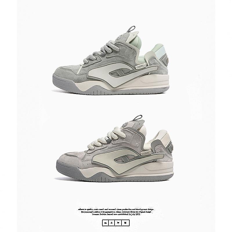 6010 Selection of the First Layer Pigskin Bread Shoes New Original Design Niche Couple Shoes Summer Casual Sports Slip