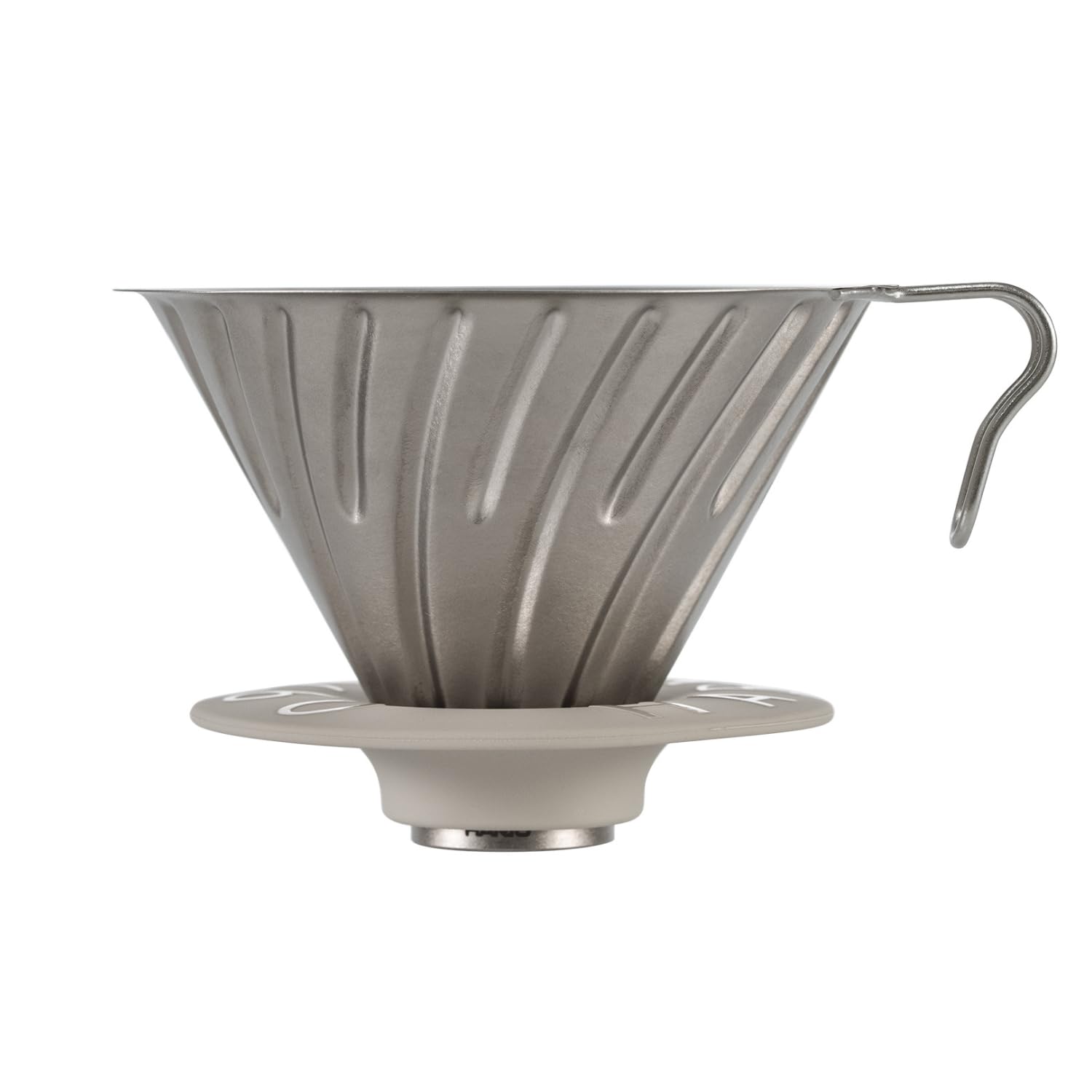 

HARIO V60 Titanium Hand Dripper, 1-4 Cups, Drip, Lightweight, Outdoor, Titanium, Greige, VDTI-02-TSV