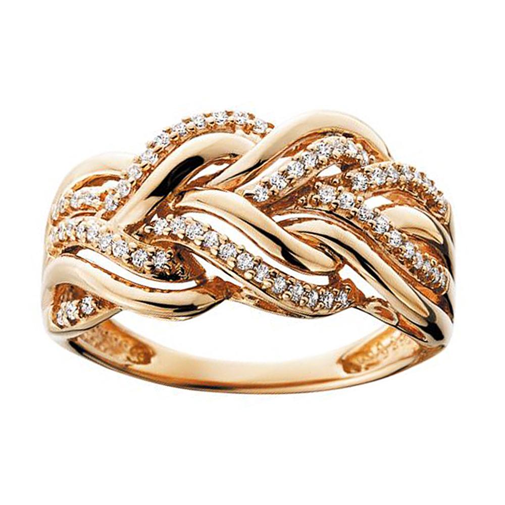 

Huitan Hot Trend Gold Color Rings for Women Twist Design Luxury Inlaid Shiny CZ Fashion Luxury Wedding Engagement Jewelry Bulk 6