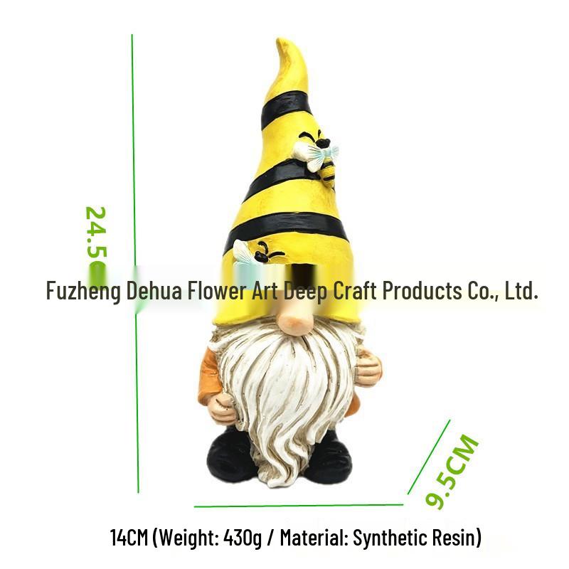Resin Dwarf Elf Statue: Indoor/Outdoor Garden Decoration