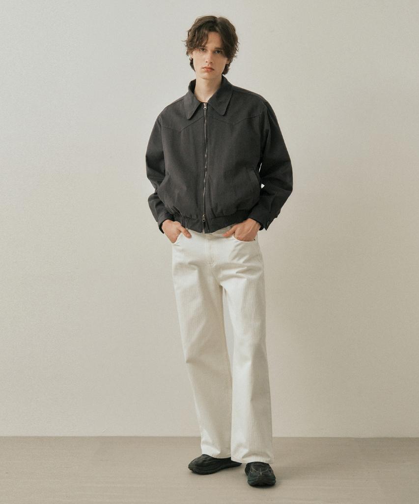 Wednesday Oasis Dust Western Trucker Jacket_Charcoal(W25-Ot07)