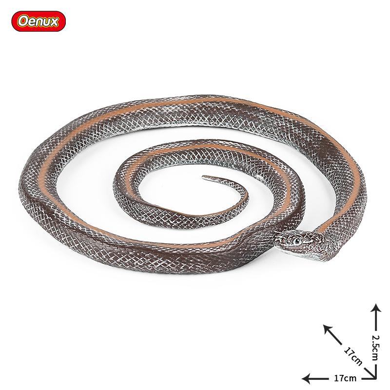 Oenux Simulation Forest Savage Snakes Animals Model Wild Cobra Rattlesnake Python Action Figures Party Favor Decor Kids Toy Gift