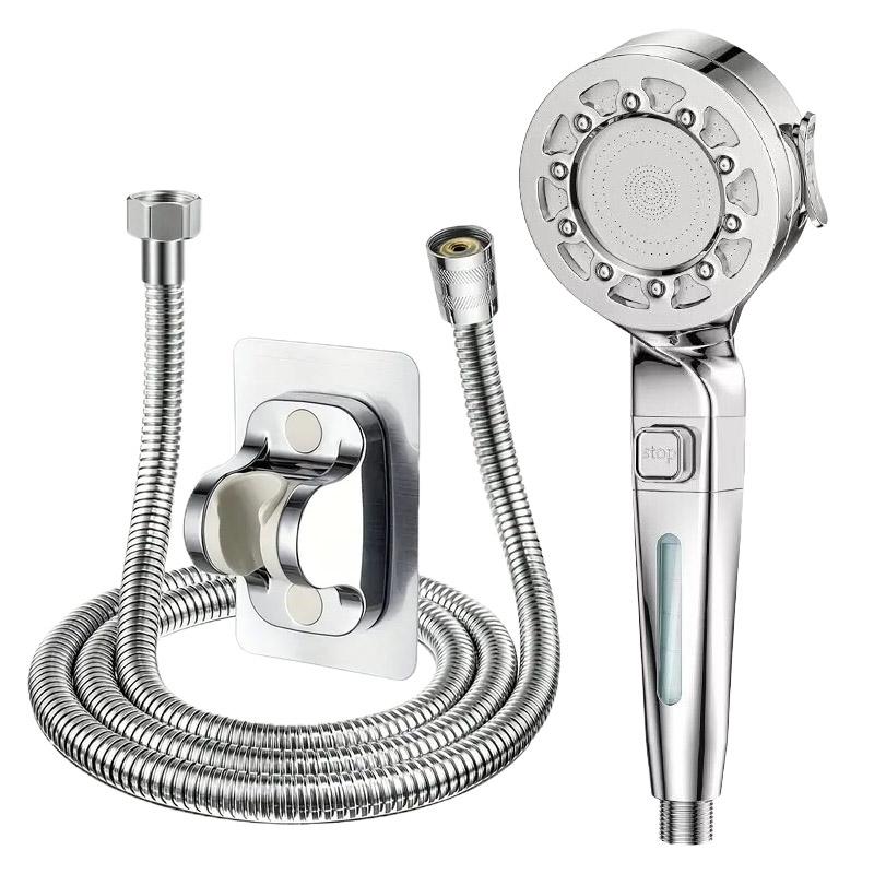 Aufgerüsteter 4-Gang-Multifunktions-Boost-Filter-Duschkopf Badzubehör Ein-Knopf-Schalter Dusche