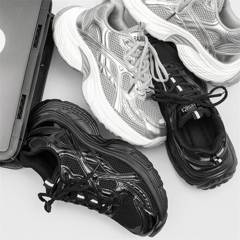 Couple trend niche mesh breathable women's summer new platform sports casual shoes