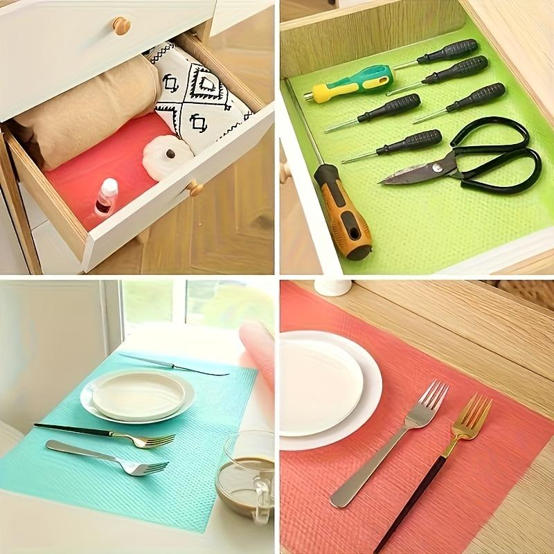 4PCS Reusable Refrigerator Liner Washable Fridge Mat Drawer Placemat Cabinet Shelf Cover Waterproof Pad