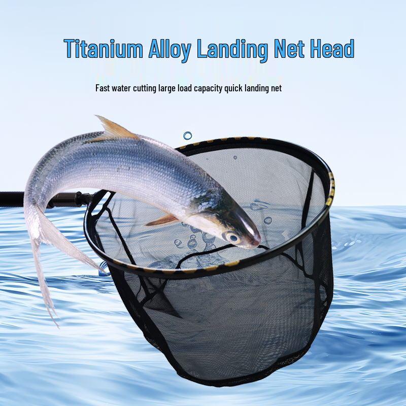 Ultra-Light Titanium Alloy Fishing Net: Quick-Drying, Anti-Snag, Large Load Capacity