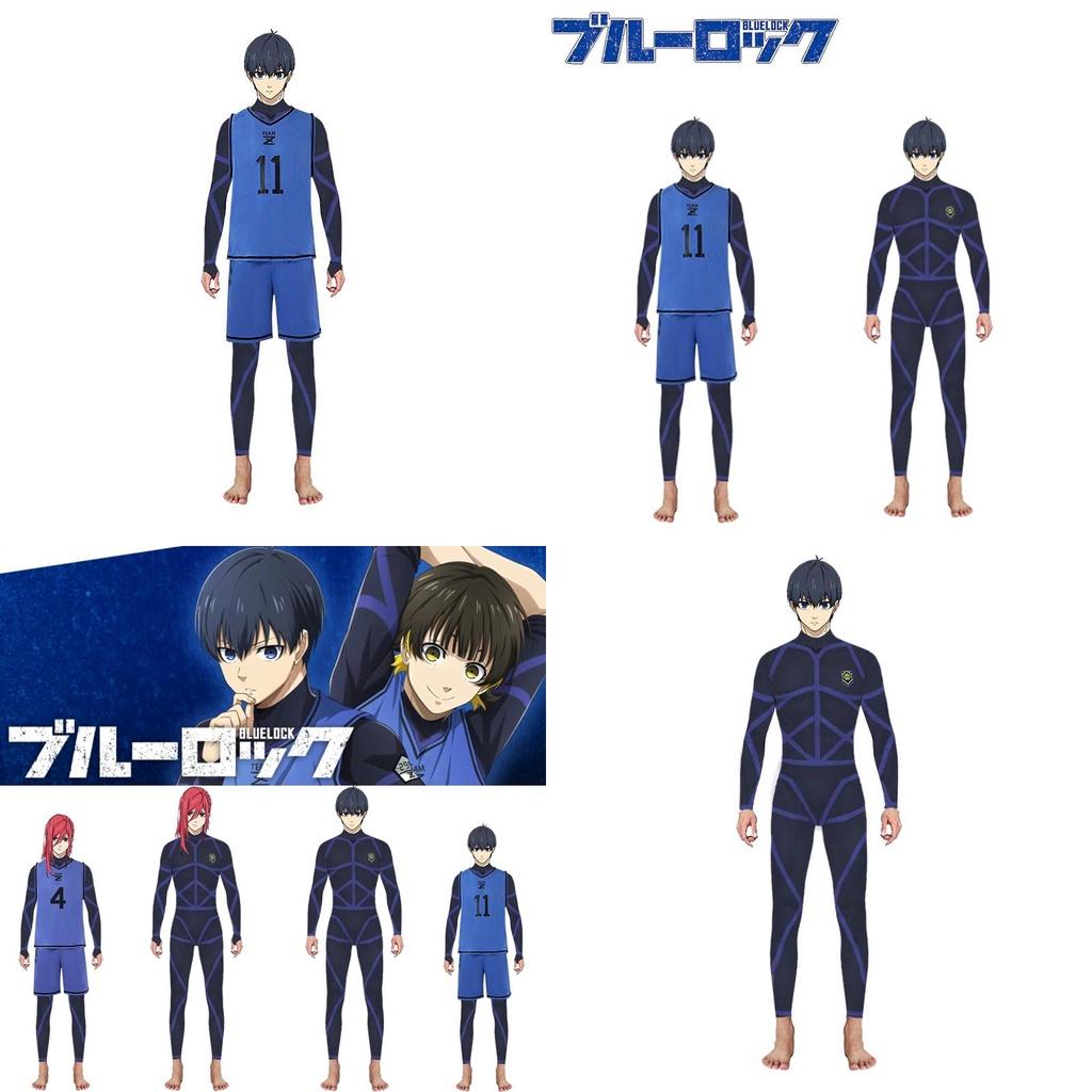Stylish Isagi Yoichi Training Uniform Blue Lock Jumpsuit Costume For Cospaly