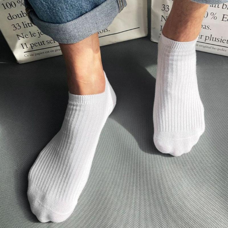 5 Pairs/Pack Unsex Ankle Socks Cotton Invisible Sweat-absorbing Low Tube Boat Socks for Women Men