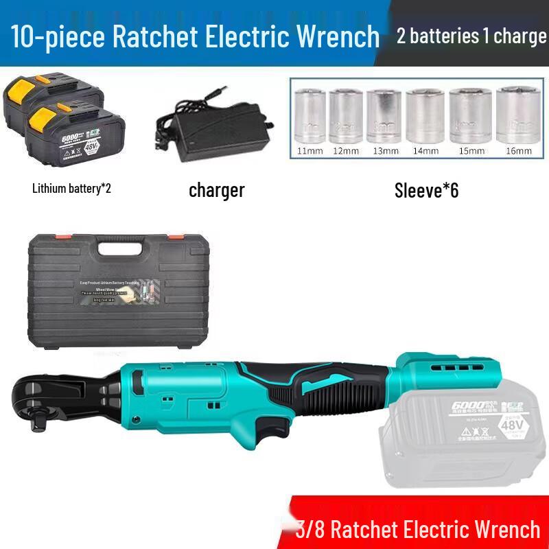 Xianming 48V Brushless 3/8  Cordless Right-Angle Ratchet Wrench CN plug (adapter included)