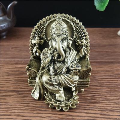 Lord Ganesha Statue Sculpture Elephant God Buddha Statues Figurines Resin Bronze Color Ornament For Home Garden Decoration