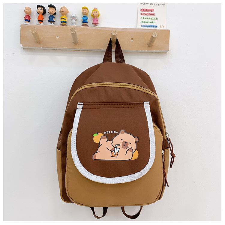 School Bag Kapibara Children's Casual Versatile Trend Backpack Boys and Girls