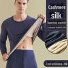 Men's Thickened Wool Silk Thermal Underwear Set for Autumn and Winter