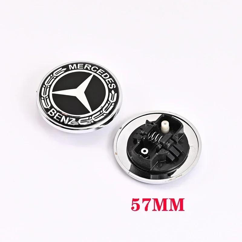 For Mercedes Benz 57MM1pcs Car Badge Logo Car Accessories for Mercedes Benz W124 W140 W163 W202 W203 W204 W208 W220 W210 W211 ca