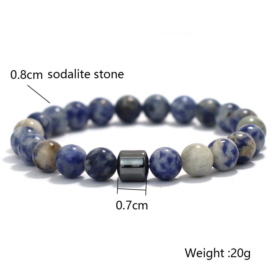 Noter Men Bracelet With Natural Stone Sodalite Tiger Eyes Hematite Healing Braslet Pulseria Hombre Perfect Gift For Boyfriend